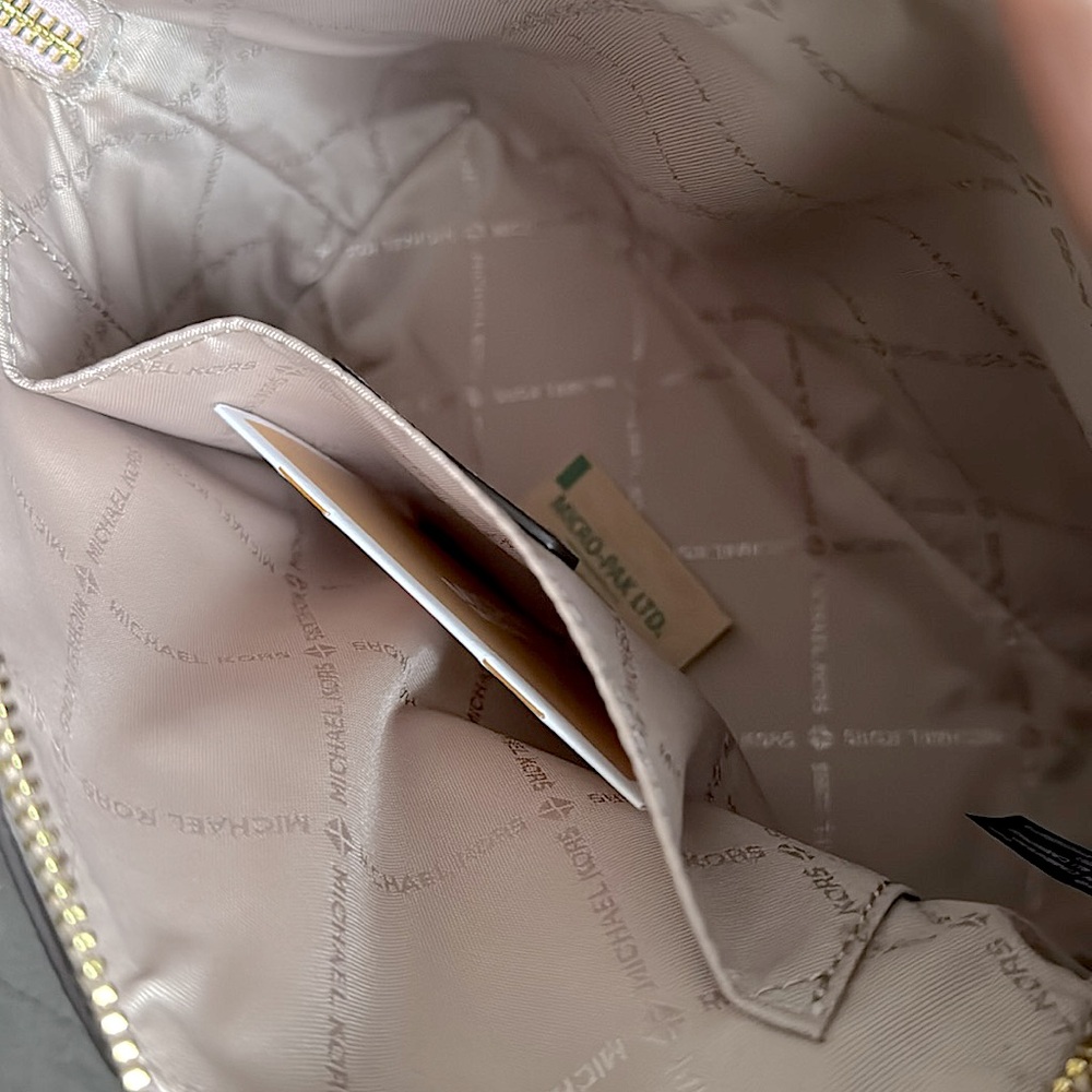 MICHAEL KORS Pink Blush & Nude Monogram Cross Body Bag /Purse. NEW - Picture 5 of 8